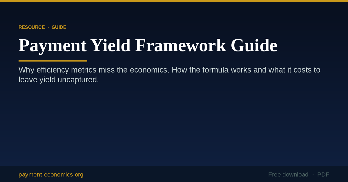 Payment Yield Framework Guide cover