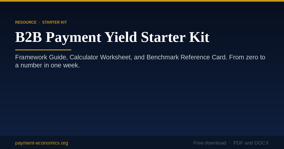 B2B Payment Yield Starter Kit cover