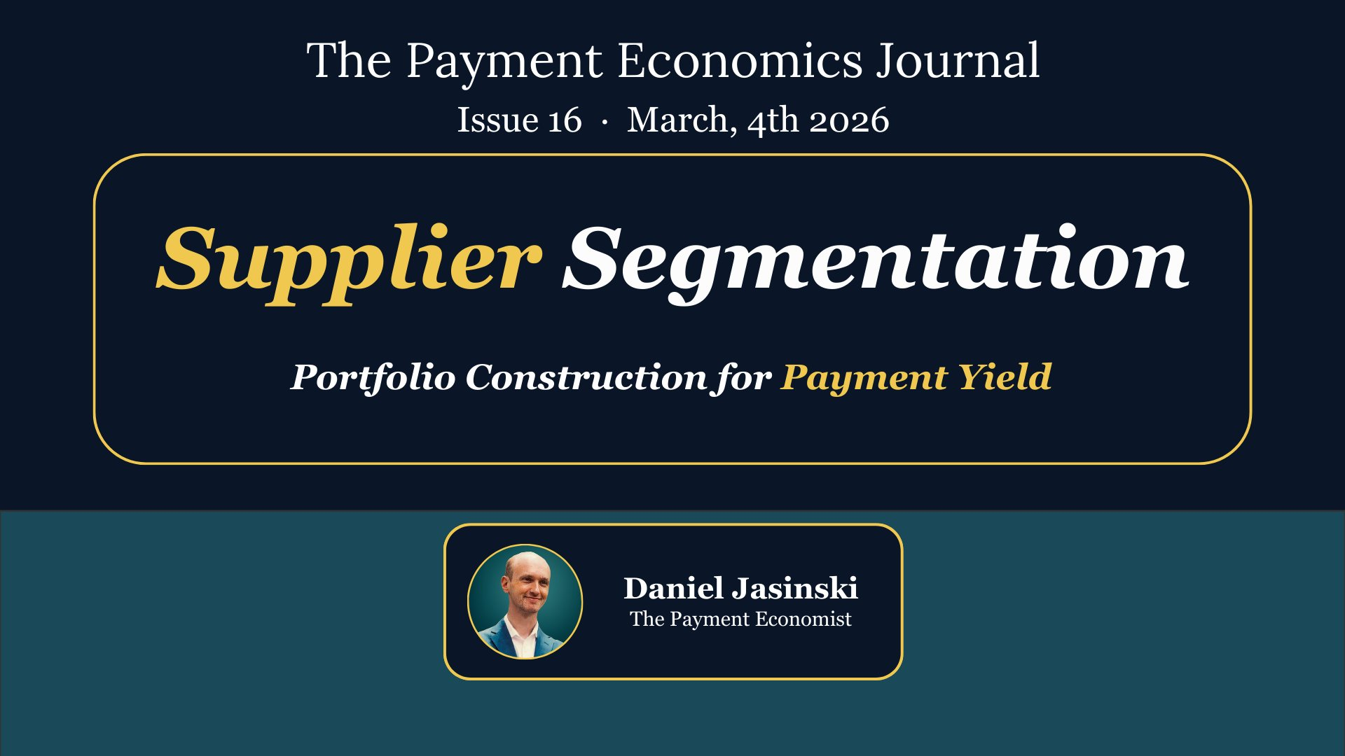 Issue 16: Supplier Segmentation