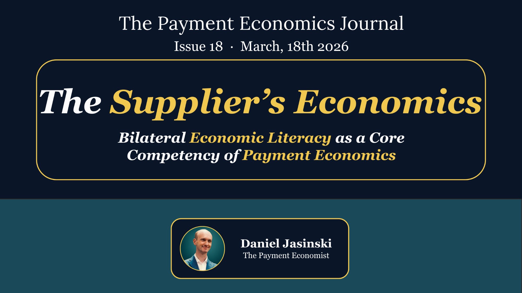 Issue 18: The Supplier's Economics