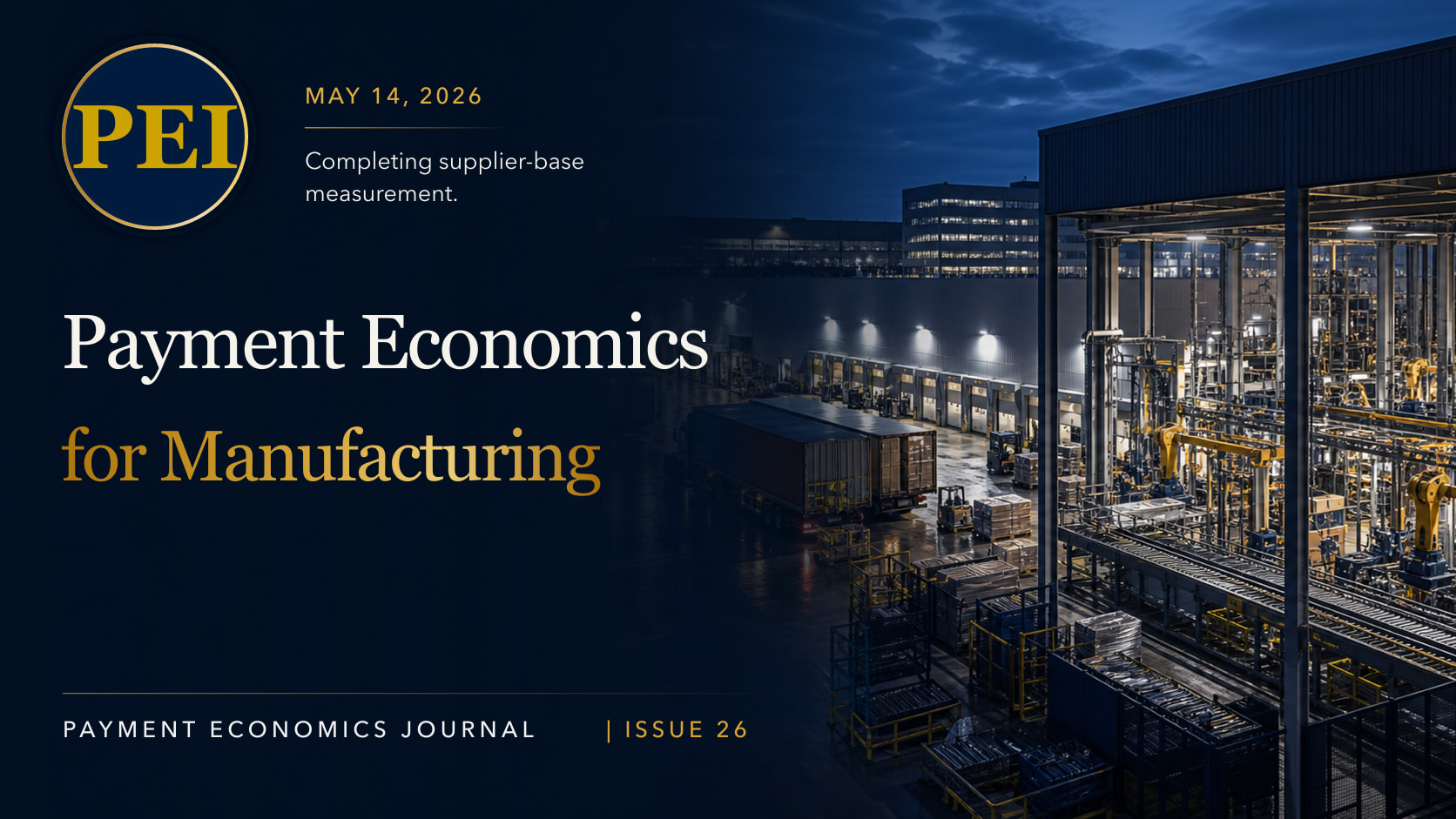 Payment Economics for Manufacturing cover