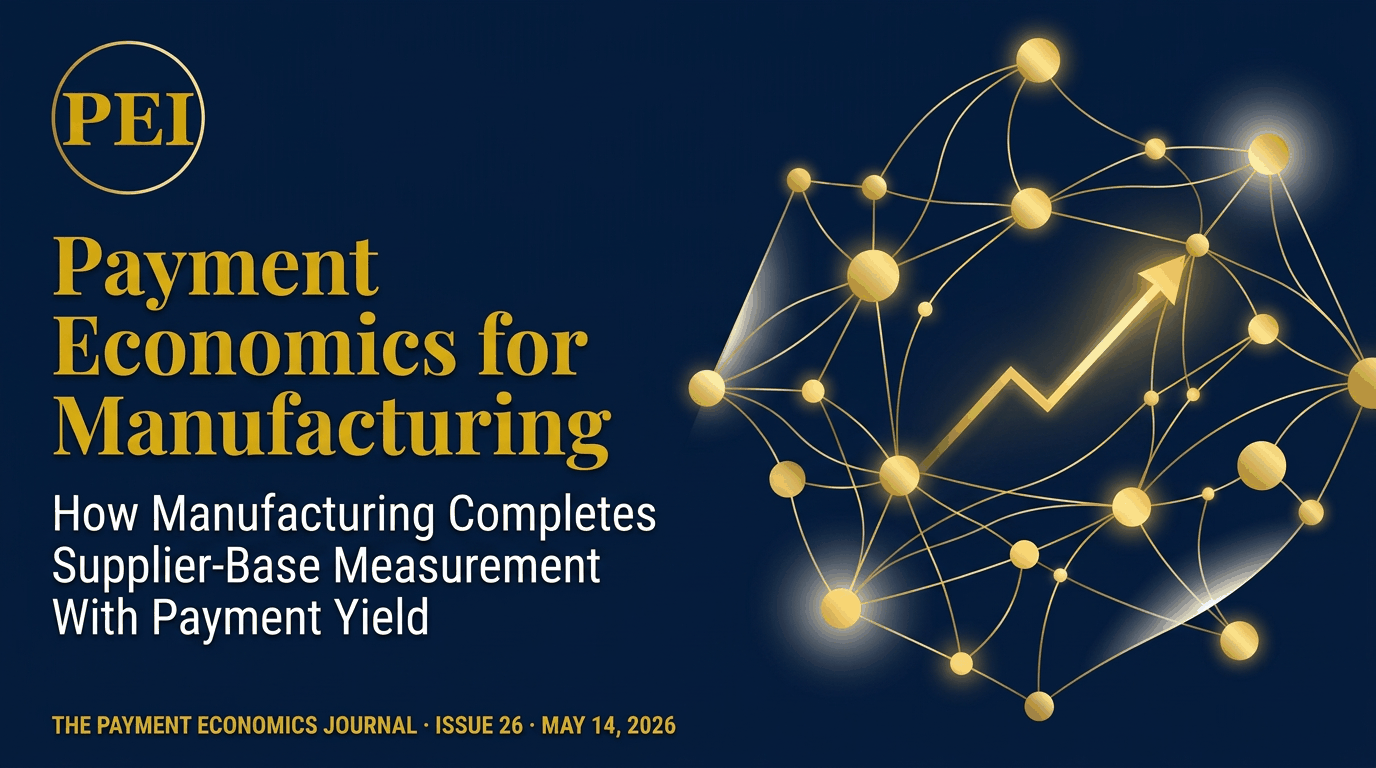 Payment Economics Journal Issue 26: Payment Economics for Manufacturing